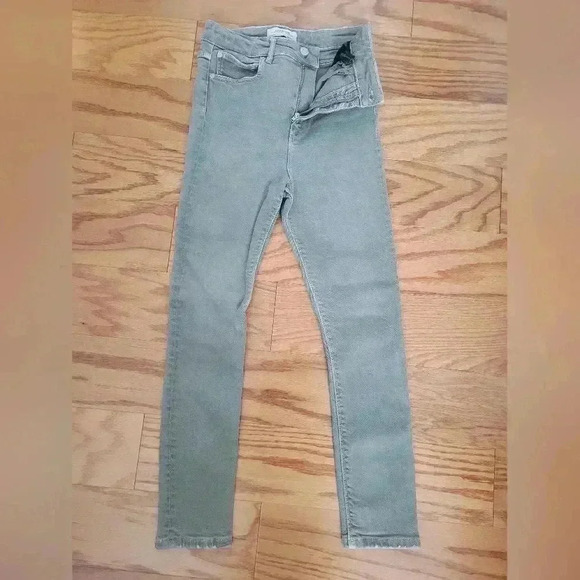 Zara Womens 6 Green Denim Jeans Skinny - Picture 1 of 3